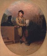 Henry Inman News Boy Sweden oil painting artist